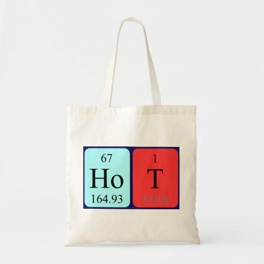 Hot Periodic table name canvas tas (Voorkant)