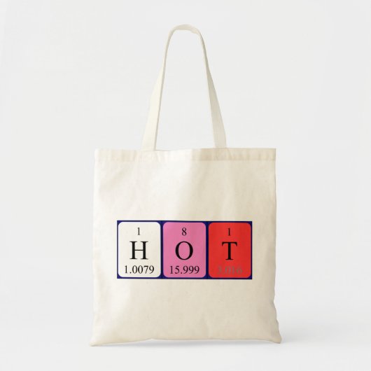 Hot Periodic table name canvas tas (Voorkant)
