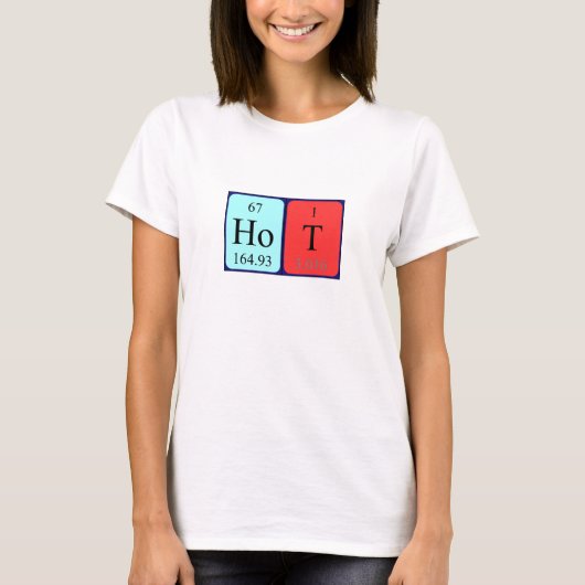 Hot periodiek shirt met tabelnaam (Voorkant)