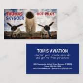 Hot pilot chartermaatschappij grappig aanpasbaar visitekaartje (Voorkant / Achterkant)