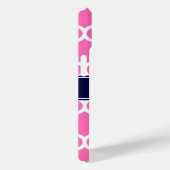 Hot Pink2 WhMarokkaans #5 Navy Blue Name Monogram Case-Mate iPhone Case (Achterkant / Rechts)