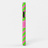 Hot Pink #2 Lime Green LG Chevron Name Monogram Case-Mate iPhone Case (Achterkant/rechts)