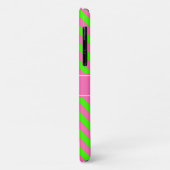 Hot Pink #2 Lime Green LG Chevron Name Monogram Case-Mate iPhone Case (Achterkant/links)