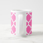 Hot Pink#2 Moroccan #5 Pomkin Monogram 3 Initiaal Grote Koffiekop (Achterkant)