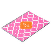 Hot Pink#2 Moroccan #5 Pomkin Monogram 3 Initiaal Notitieboek (Linkerzijde)