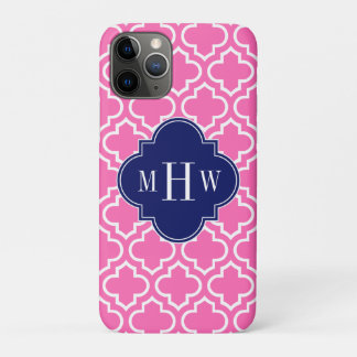 Hot Pink #2 Whockey Marokkaans #6 Navy 3 Initiaal  Case-Mate iPhone Case