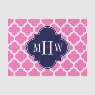 Hot Pink #2 Whockey Marokkaanse #5 Navy 3 Initiaal Tissuepapier