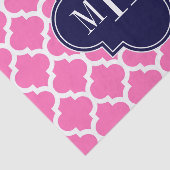 Hot Pink #2 Whockey Marokkaanse #5 Navy 3 Initiaal Tissuepapier (Detail)