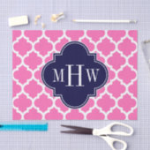 Hot Pink #2 Whockey Marokkaanse #5 Navy 3 Initiaal Tissuepapier (Craft)