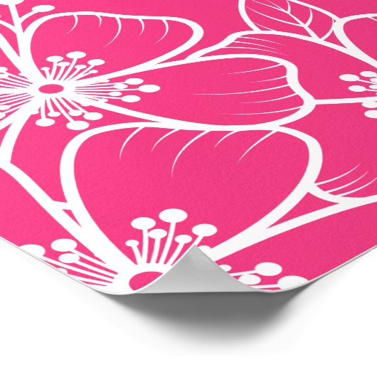 Hot Pink 30th Birthday Party Welcome Poster (Hoek)