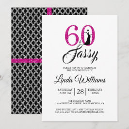 Hot Pink 60 en Sassy | 60e verjaardag Kaart