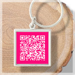 Hot Pink | Aangepaste scanbare QR-code Sleutelhang Sleutelhanger<br><div class="desc">Op zoek naar een krachtige marketingtool om uw bedrijf te verbeteren? Zoek niet verder dan onze QR code sleutelhangers! Met de mogelijkheid om een QR-code direct op de sleutelhanger te creëer, kunt u uw klanten eenvoudig naar uw website, sociale mediapagina's of andere online mediaplatforms leiden. Deze sleutelhangers maken geweldige weggeefacties...</div>