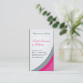 Hot Pink advocatenkantoor Legal Corporate Visiteka Visitekaartje (Staand voorkant)