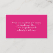 Hot Pink advocatenkantoor Legal Corporate Visiteka Visitekaartje (Achterkant)