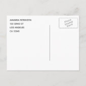 Hot-Pink Afstuderen aankondigingsfoto Aankondigingskaart (Achterkant)