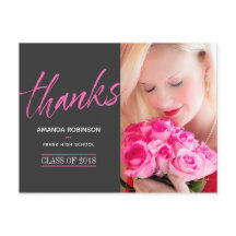 Hot-Pink Afstuderen Dank u foto