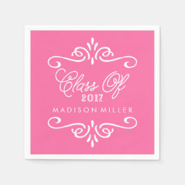  Hot Pink | Afstuderen Napkins Servetten