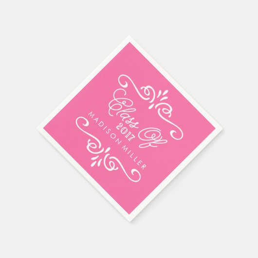  Hot Pink | Afstuderen Napkins Servetten (Hoek)
