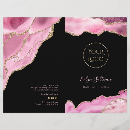 Hot Pink Agaat Service Menu Brochure (Voorkant)