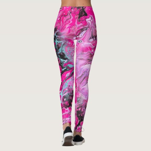 Hot Pink Alien Blood Vrouwen Leggings (Achterkant)
