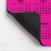 Hot Pink and Black 2026 Calendar Muismat (Hoek)