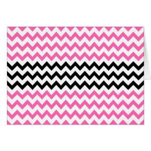 Hot Pink and Black Chevron by Shirley Taylor