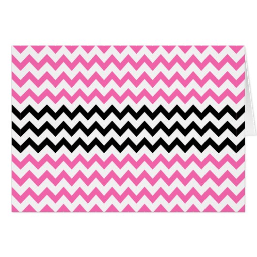 Hot Pink and Black Chevron by Shirley Taylor (Voorkant Horizontaal)
