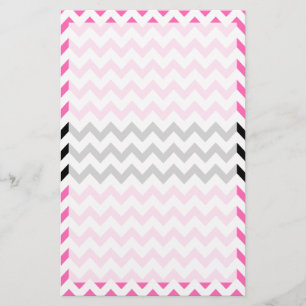 Hot Pink and Black Chevron by Shirley Taylor Briefpapier