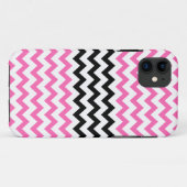 Hot Pink and Black Chevron by Shirley Taylor Case-Mate iPhone Case (Achterkant (horizontaal))