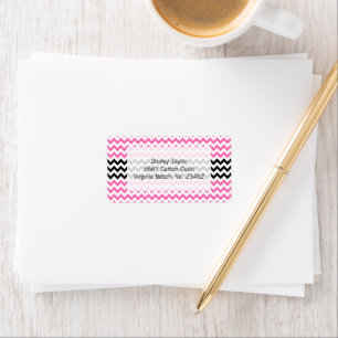 Hot Pink and Black Chevron by Shirley Taylor Etiket