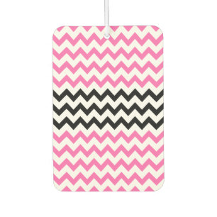 Hot Pink and Black Chevron by Shirley Taylor Luchtverfrisser
