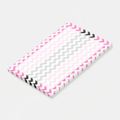 Hot Pink and Black Chevron by Shirley Taylor Post-it® Notes (Schuin)