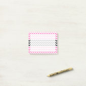 Hot Pink and Black Chevron by Shirley Taylor Post-it® Notes (Op bureau)