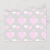 Hot Pink and Black Hearts Valentine's Day Love Pat Feestdagenkaart (Achterkant)