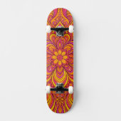Hot Pink and Bright Orange Psychedelic Unisex  Persoonlijk Skateboard (Voorkant)