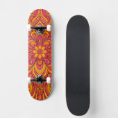 Hot Pink and Bright Orange Psychedelic Unisex  Persoonlijk Skateboard (Voorkant)