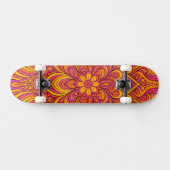 Hot Pink and Bright Orange Psychedelic Unisex  Persoonlijk Skateboard (Horizontaal)