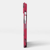 Hot pink and Burgundy Camo iPhone Hoesje (Linkerkant)