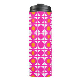 Hot pink and orange tumbler thermosbeker