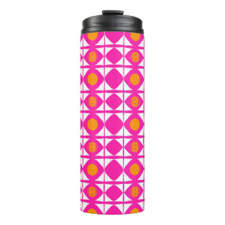 Hot pink and orange tumbler thermosbeker