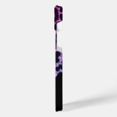 Hot Pink and Rhinestone Leopard Glitter Monogram iPhone Hoesje (Linkerkant)