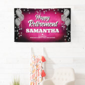 Hot Pink and Silver Happy Retirement  Spandoek (Insitu)