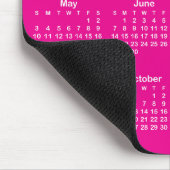 Hot Pink and White 2026 Calendar Muismat (Hoek)