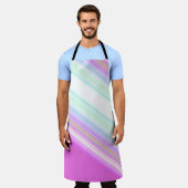 Hot Pink and White Strips Schort (Gedragen)