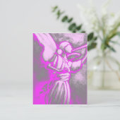 Hot Pink Angel Briefkaart (Staand voorkant)