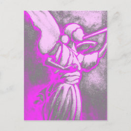 Hot Pink Angel Briefkaart