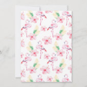 Hot Pink Any Age Flamingo Let's Flamingle Verjaard Kaart (Achterkant)