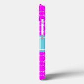 Hot Pink Aqua Floral Link op maat Case-Mate iPhone Case (Achterkant / Links)
