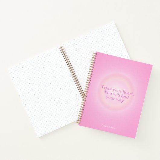 Hot Pink Aura Message Notebook Notitieboek (Binnen)