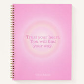 Hot Pink Aura Message Notebook Notitieboek (Voorkant)